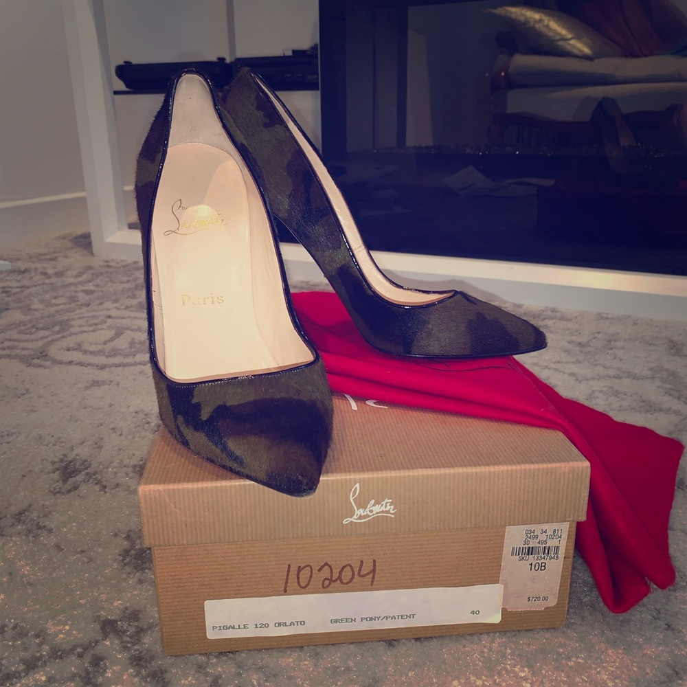 Christian louboutin Pigalle 120 pony/ green 40
